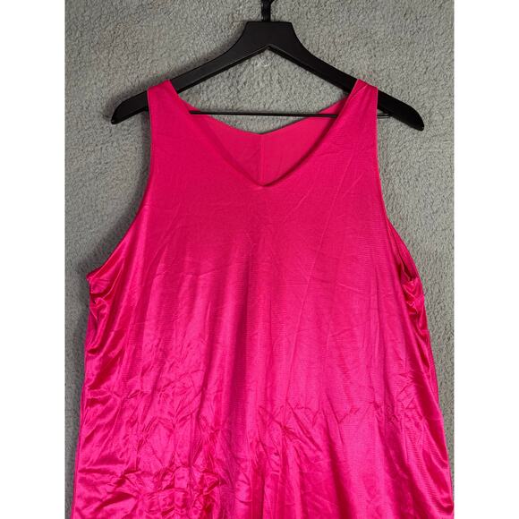 Hot Pink Sleeveless Swing Dress Women’s XL A-Line Layered‎ Hem Party Style - Picture 3 of 8